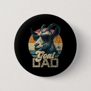 Retro Goat Vater Best Goat Daddy Funny Vathday Button