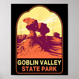 Retro Goblin Valley State Park Wander Camping-Trip Poster