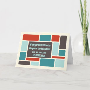 Retro Godvater Herzlichen Glückwunsch Abschluss Karte