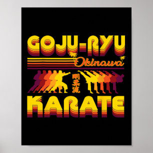 Retro Goju-ryu Karate Design Sommeroutfit für Kar Poster