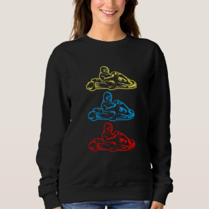 Retro-Gokart-Rennen - Rennfahrer Motorsport-Gokart Sweatshirt