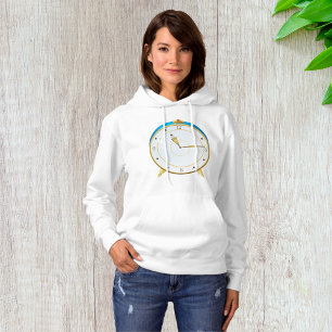 Retro Gold Alarm Uhr mit Blue Trip Timepiece Hoodie