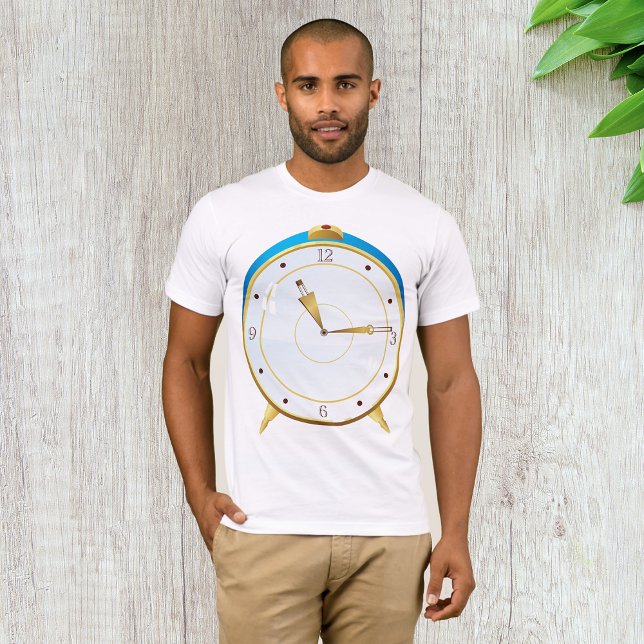 Retro Gold Alarm Uhr mit Blue Trip Timepiece T-Shirt (Von Creator hochgeladen)