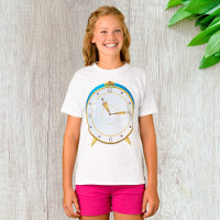 Retro Gold Alarm Uhr mit Blue Trip Timepiece