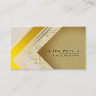 Retro Gold Geometrie Finanzen Moderne Elegant Visitenkarte