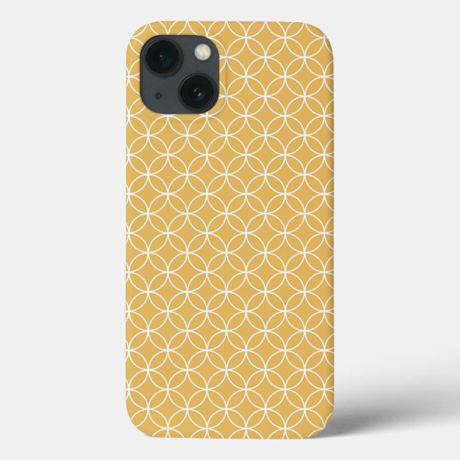 Retro Gold, Goldene Kreise Muster Case-Mate iPhone Hülle (Rückseite)