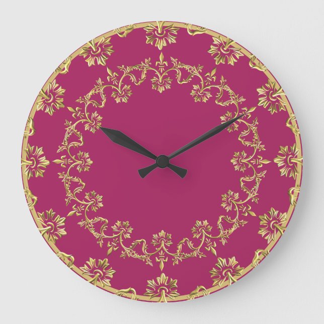 Retro Gold große Uhr (Vorderseite)