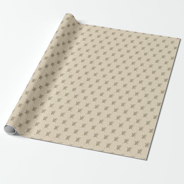 Retro Gold Holiday Vibe Geschenkpapier (Ungerollt)