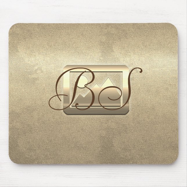 Retro Gold Holiday Vibe Mousepad (Vorne)