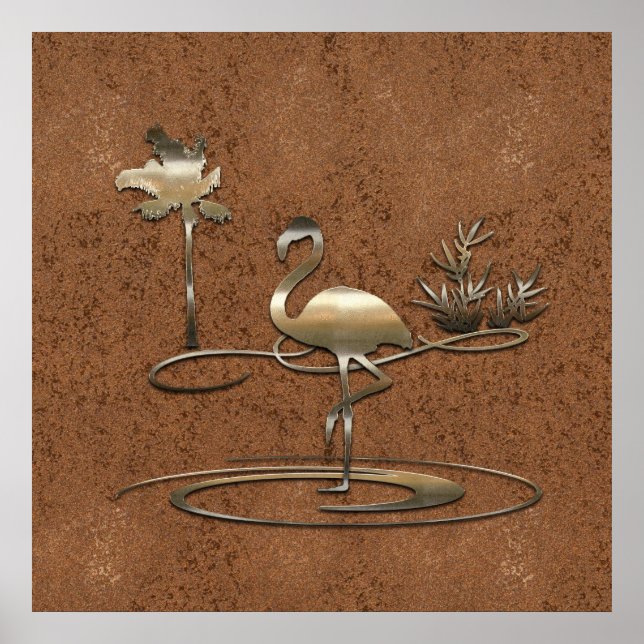 Retro Gold Holiday Vibe Poster (Vorne)