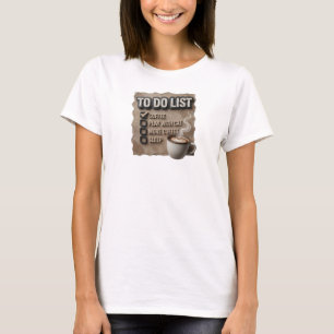 Retro Gold KAFFEE SPIEL MIT KATZE Designer Grafik T-Shirt