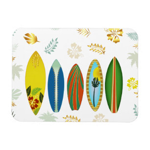 Retro Gold Tropical Coastboards Magnet