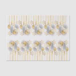 Retro Gold und Silber Weihnachtsschmuck Seidenpapier