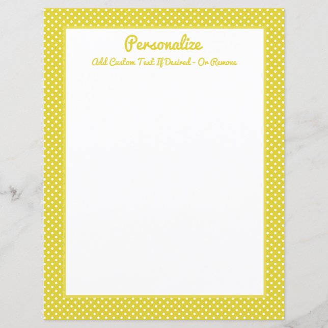 Retro Gold & White Polka Dot Muster personalisiere (Vorderseite)