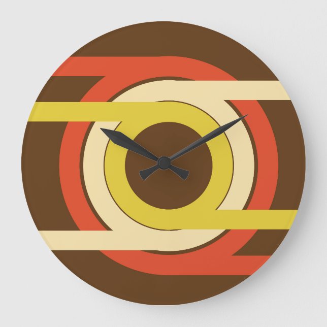 Retro Golden Ratio inspiriert Design. Große Wanduhr (Vorderseite)