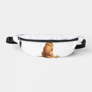 Retro Golden Retriever Rückansicht Hundeliebhaber  Bauchtasche