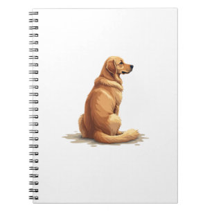 Retro Golden Retriever Rückansicht Hundeliebhaber Notizblock