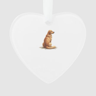 Retro Golden Retriever Rückansicht Hundeliebhaber  Ornament
