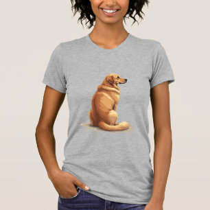 Retro Golden Retriever Rückansicht Hundeliebhaber T-Shirt