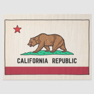 Retro Golden State Bear Kalifornische Republik Seidenpapier