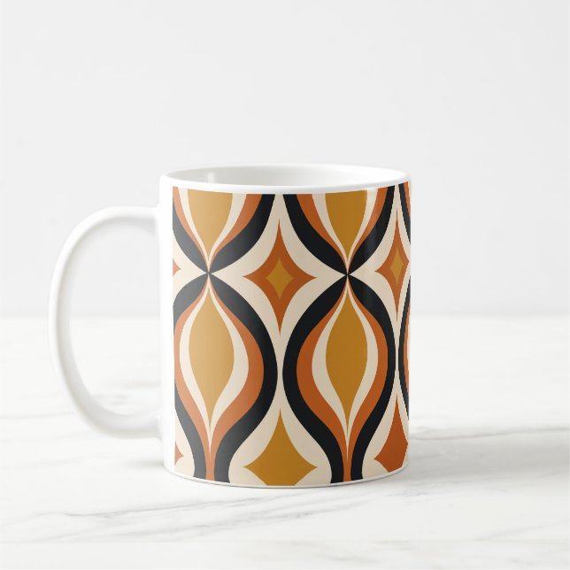 Retro Golden Waves Tasse  (Links)