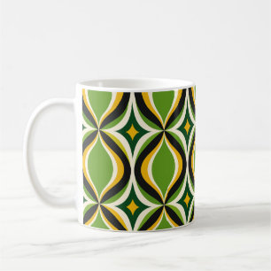 Retro-Goldwellen-Mug in lebendigem Grün Kaffeetasse