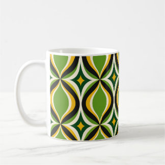 Retro-Goldwellen-Mug in lebendigem Grün Kaffeetasse