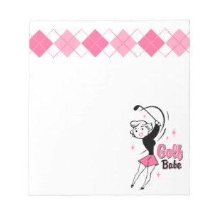 Retro-Golf-Babe-Notizblock Notizblock