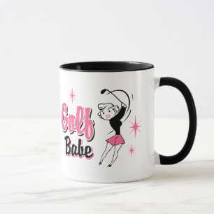 Retro-Golf-Babe-Tasse Tasse