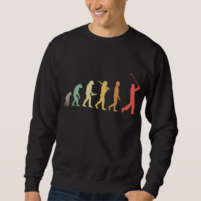 Retro Golf Evolution Geschenk für Golfer & Golfspi Sweatshirt (Vorderseite)