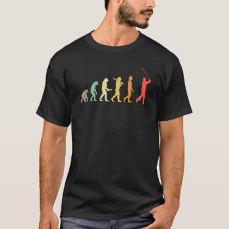 Retro Golf Evolution Geschenk für Golfer Golfspiel T-Shirt