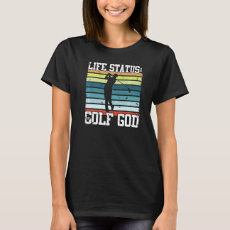 Retro Golf God Vintag Golfer Golfputter Loch T-Shirt