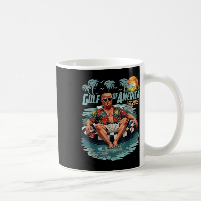 Retro Golf of US America Est 2025 American Gulf U Kaffeetasse (Rechts)