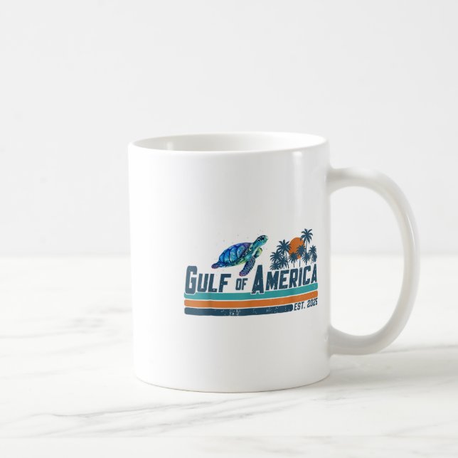 Retro Golf von Amerika Est 2025 Schildkrötenmex Kaffeetasse (Rechts)