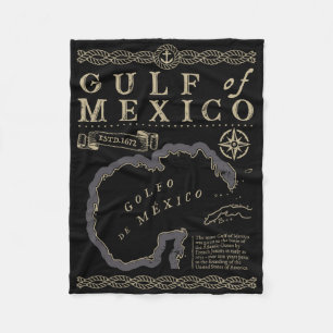 Retro Golf von Mexiko Est 1550 mexikanische Flagge Fleecedecke