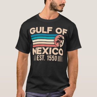 Retro Golf von Mexiko Est 1550 mexikanische Flagge T-Shirt