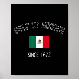 Retro Golf von Mexiko seit 1672 mexikanischer Flag Poster