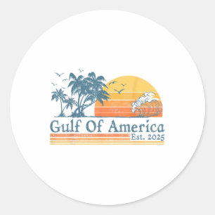 Retro Golf Von USA Amerika Est 2025 Amerikanische Runder Aufkleber