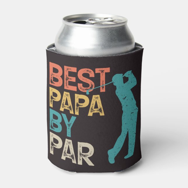 Retro Golfer - Beste Papa Par Dosenkühler (Kanne Vorderseite)