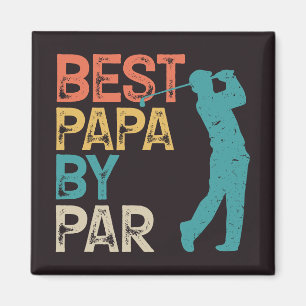 Retro Golfer - Beste Papa Par Magnet