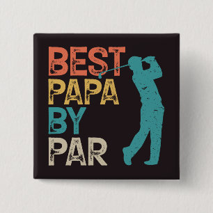 Retro Golfer - Bester Papa nach Par Button