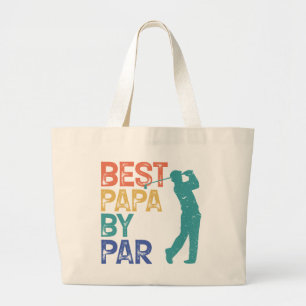 Retro Golfer - Bester Papa nach Par Jumbo Stoffbeutel
