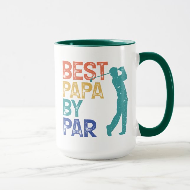 Retro Golfer - Bestes Papa per Par Tasse (Rechts)