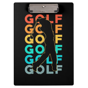 Retro Golfer Klemmbrett