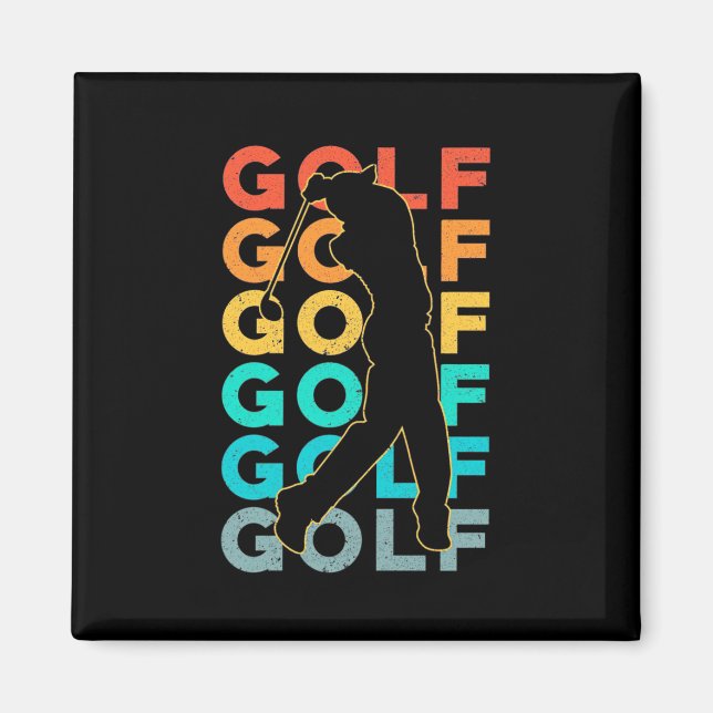 Retro Golfer Magnet (Vorne)