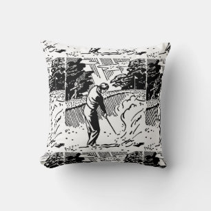 Retro Golfer Sand Trap Kissen