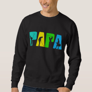 Retro Golfing Papa Golfer. Golfgeschenke für Väter Sweatshirt