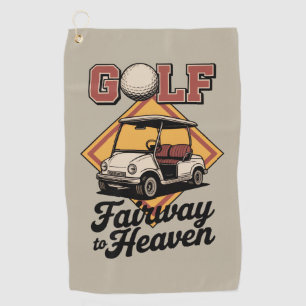 Retro-Golfwagen Fairway To Heaver Lustiger Golfspo Golfhandtuch