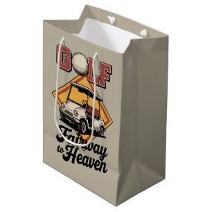 Retro-Golfwagen Fairway To Heaver Lustiger Golfspo Mittlere Geschenktüte