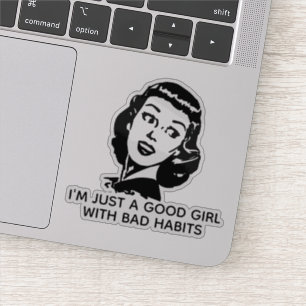 Retro Good Girl Vinyl Aufkleber
